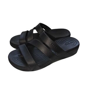 CROCS getaway Black Strappy Sandals size 10